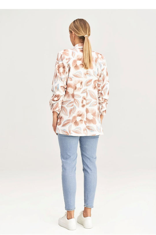 EB | Blazer mit Blumenmuster Leicht und Elegant Stilvolles Design