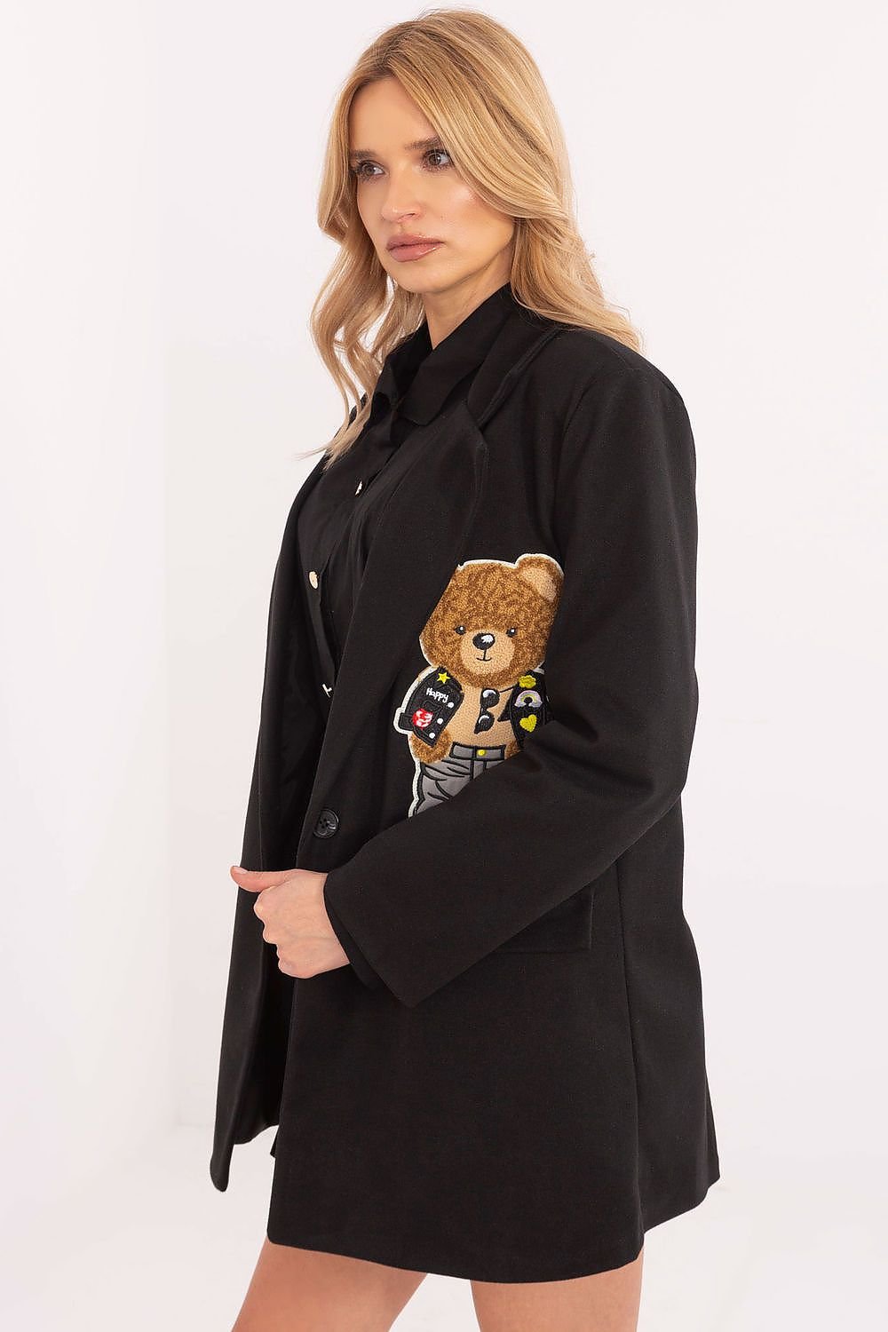 EB | Blazer mit Bärenstickerei Einzigartig und Stilvoll Lässige Eleganz