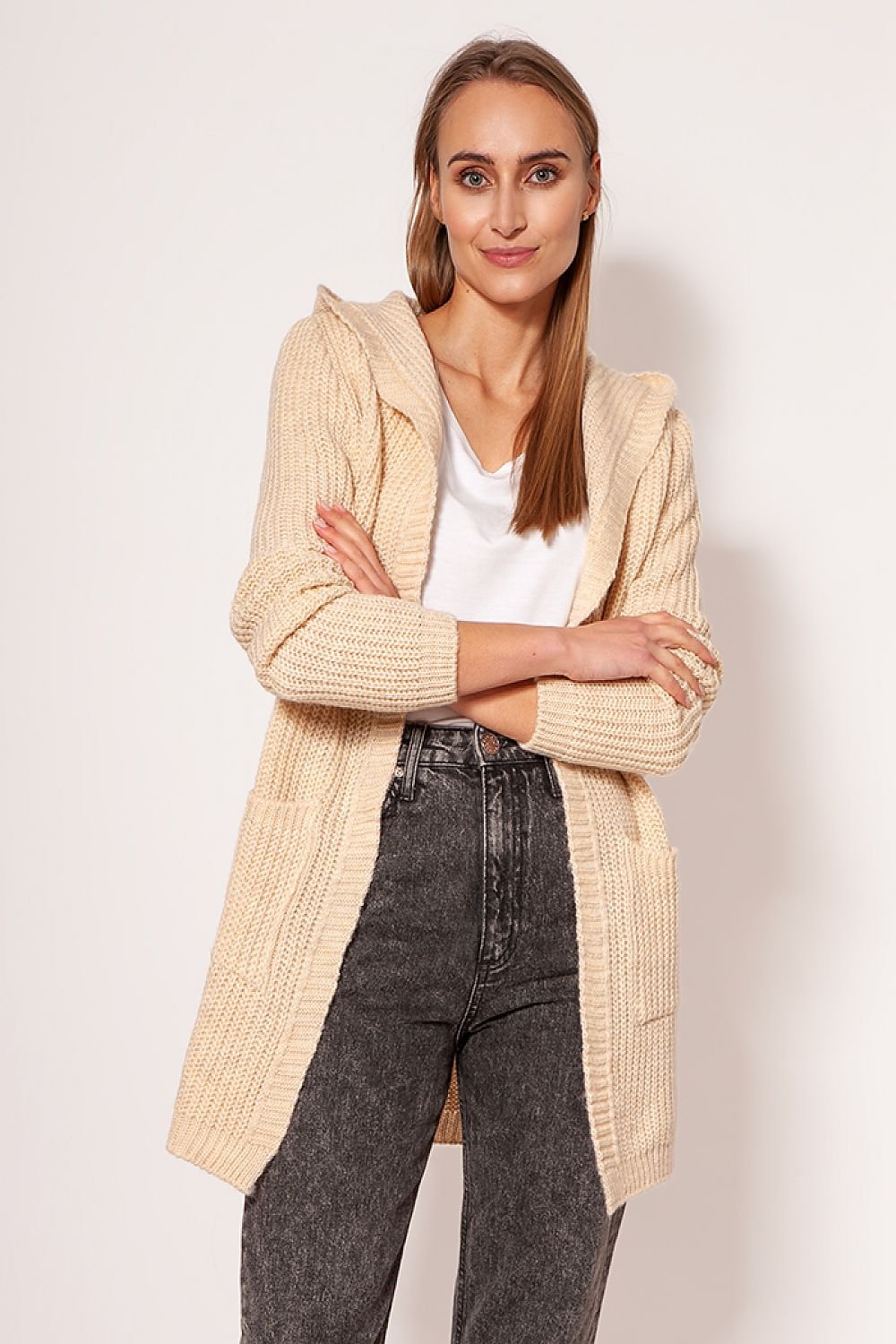 EB | Strickjacke mit Kapuze Soft und Warm Lässiger Look