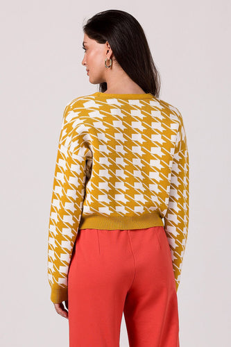 EB | Hahnentritt Cardigan Weiche Strickware Zeitloses Muster
