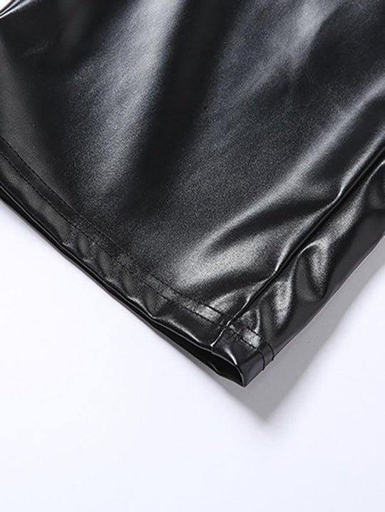 EB | Cutout Schnürung PU-Hose