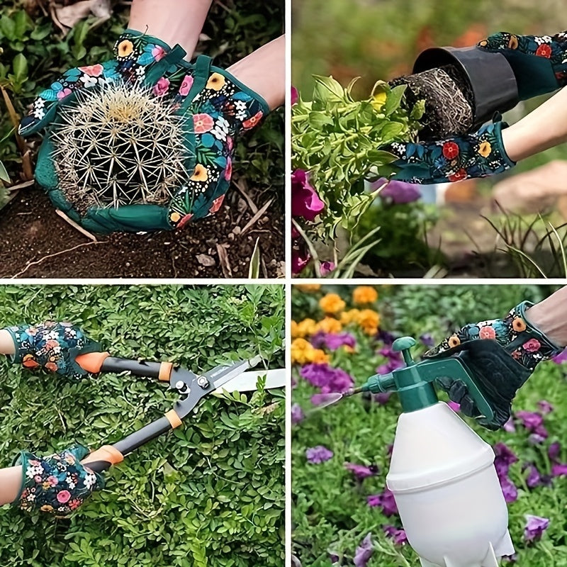 EB | Atmungsaktive Gartenhandschuhe mit Blumenmuster