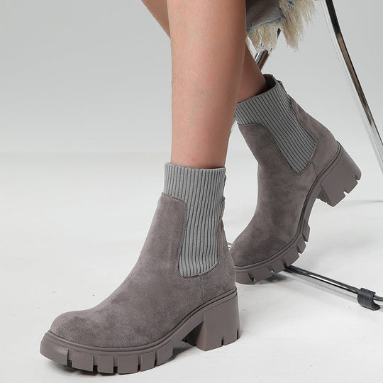Elegante Wildleder-Winterschuhe für Damen EB