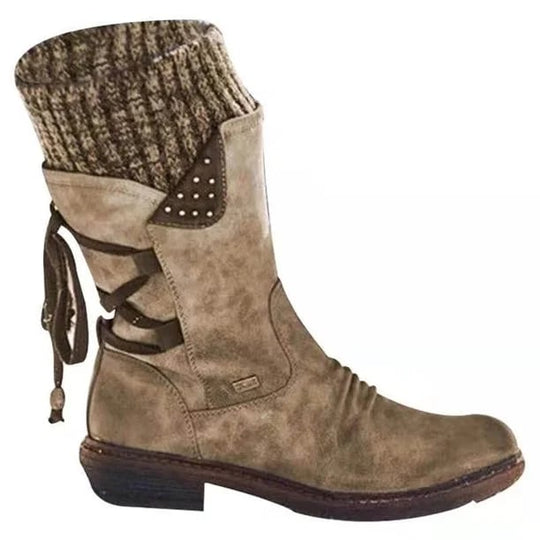Wasserdichte Stiefel Mit Reißverschluss An Der Wade EB