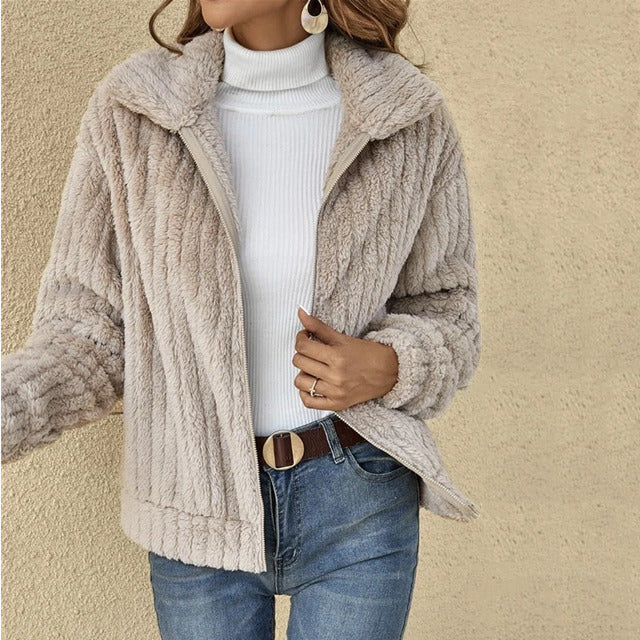 EB | Warme Plüschjacke Polyester Weich, Bequem