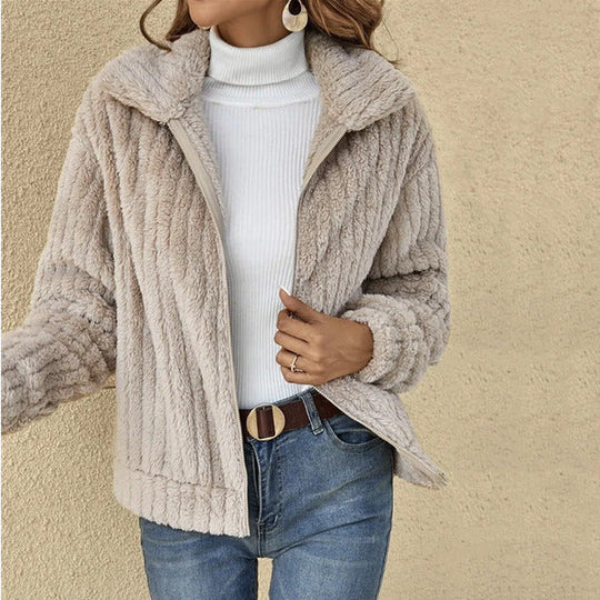 EB | Warme Plüschjacke Polyester Weich, Bequem