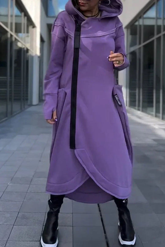 EB | Langes Hoodie-Kleid mit Modernem Schnitt