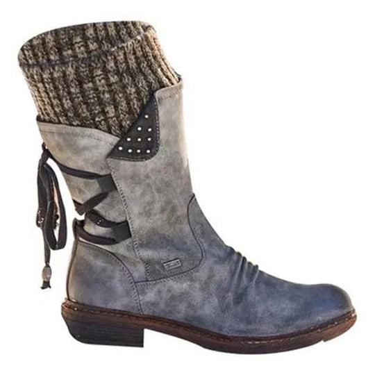 Wasserdichte Stiefel Mit Reißverschluss An Der Wade EB