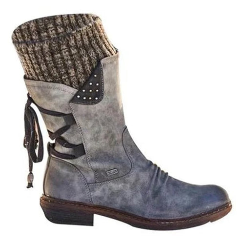 Wasserdichte Stiefel Mit Reißverschluss An Der Wade EB