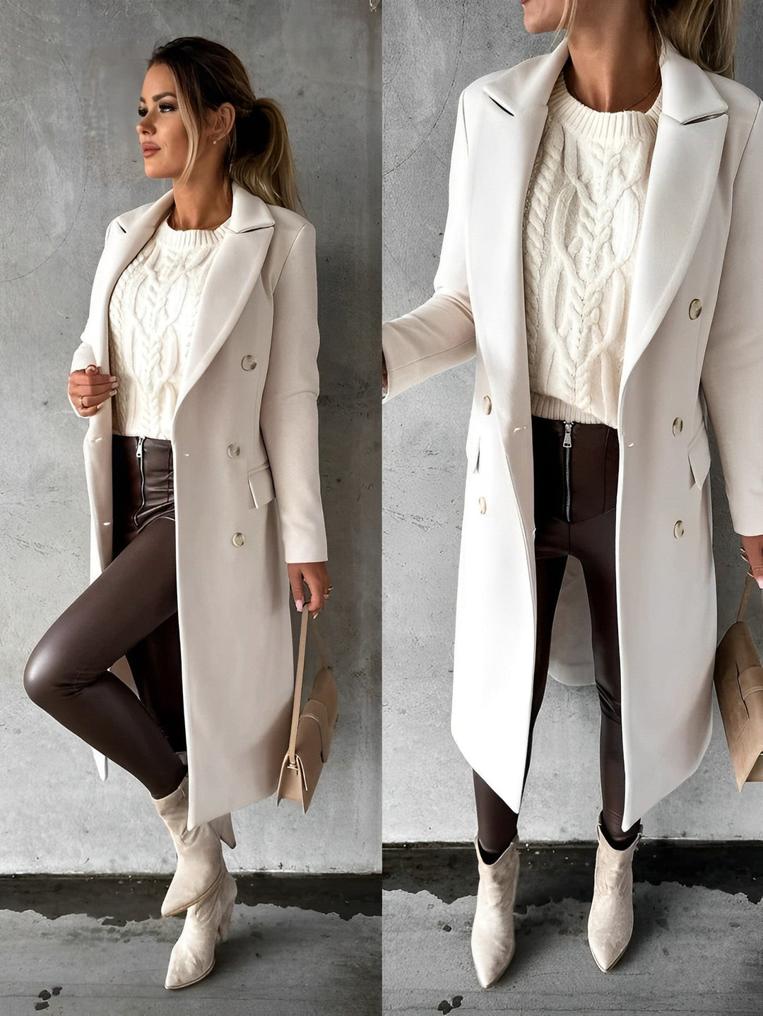 EB | Damen Doppelreihiger Mantel
