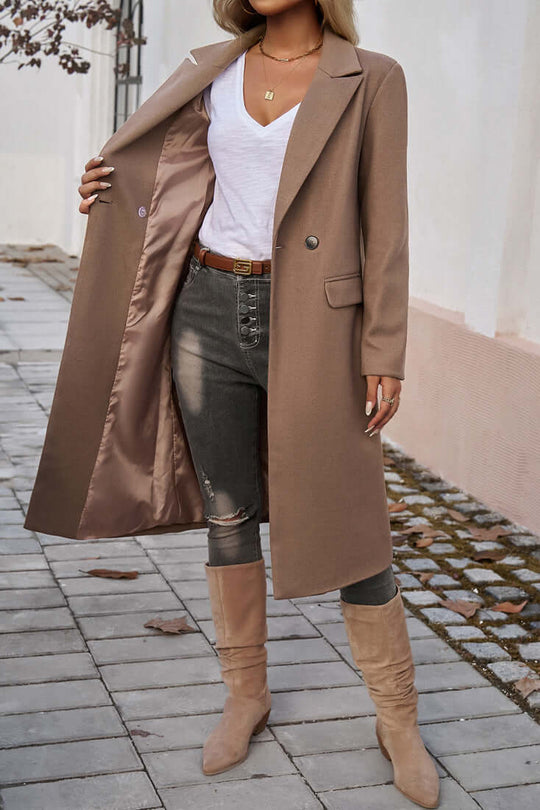 EB | Eleganter Doppelreihiger Langmantel