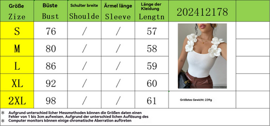 EB | Dreidimensionales ärmelloses Strickoberteil mit Blumenverzierung