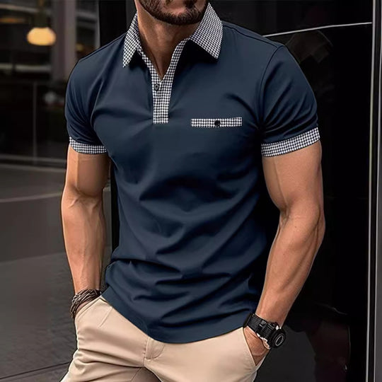EB | Farblich passendes POLO-Shirt mit Knöpfen