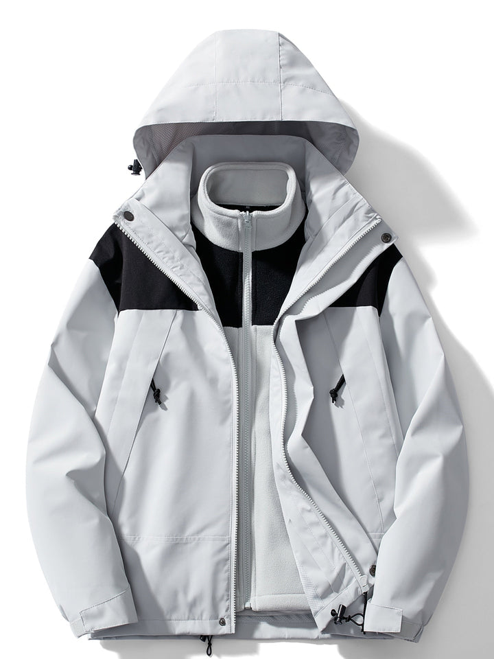 EB | 3 in 1 Outdoor Jacke Wasserdicht Winddicht Abnehmbare Kapuze