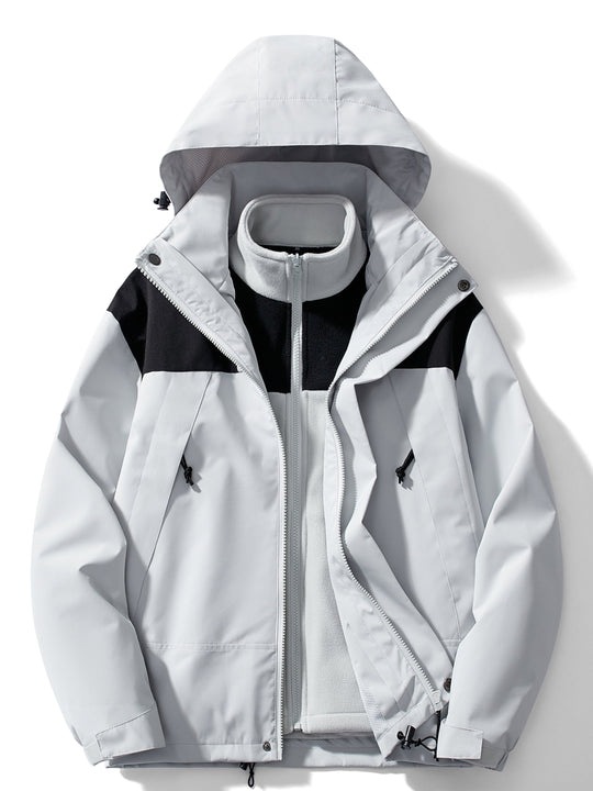 EB | Casual 3-In-1 Winterjacke mit Kapuze für Damen Ideal für Herbst Winter