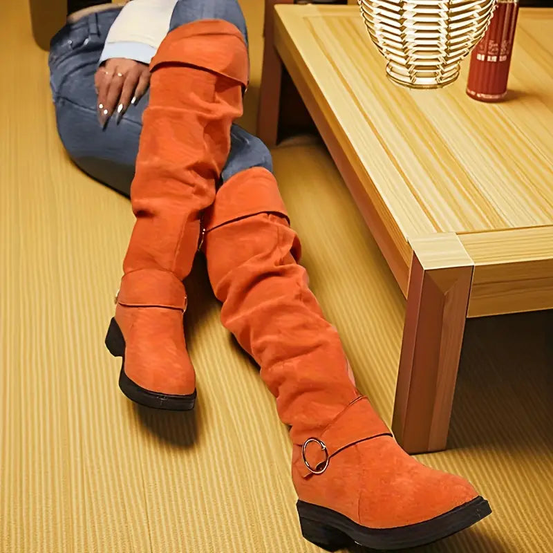 Retro-Reitstiefel aus Wildleder EB EB