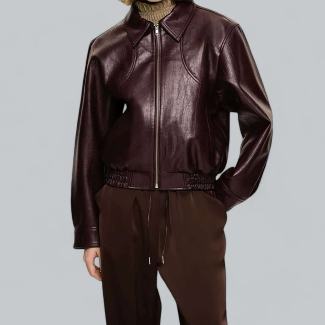 EB | Unisex Vintage Stil Lederlook Jacke