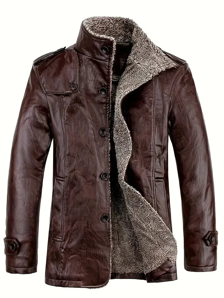 EB | Herren Lederjacke mit Fleece-Futter
