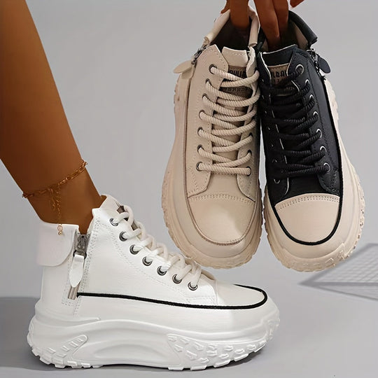 EB | Lässige Plateau Knöchelhohe Sneaker