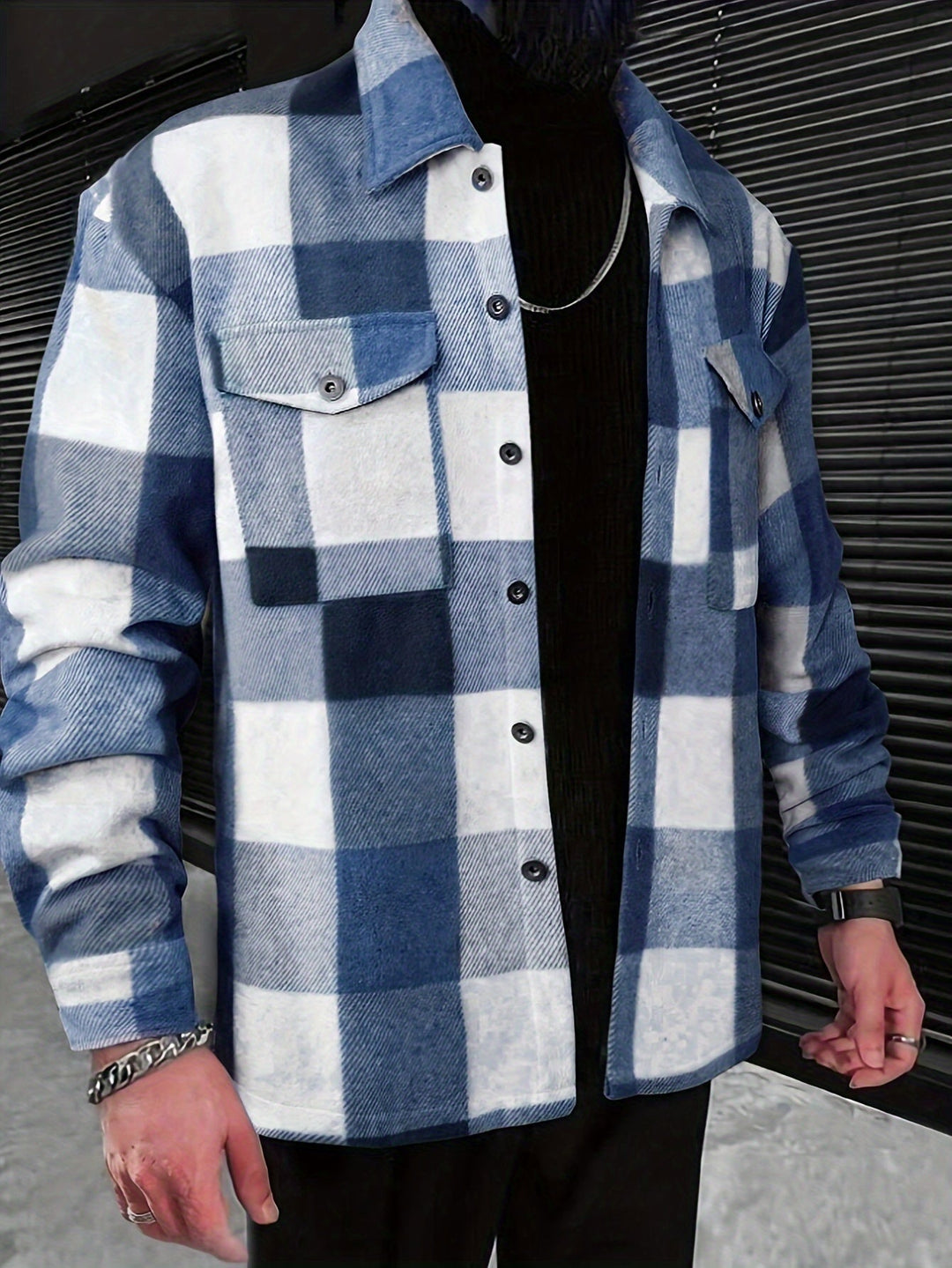 EB | Karierter Hemdjacke Baumwolle Lässig und Trendy