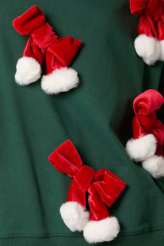 EB | Weihnachts Schleife Verziert Lässiges Langärmeliges Sweatshirt