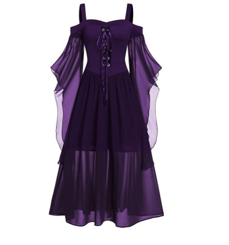 Heidi-Mode | Halloween Hexe Sling Träger und Große Einteilige Kleid