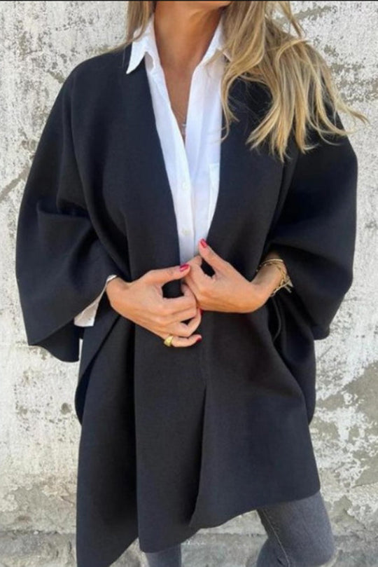 EB | lässige V-Ausschnitt Stola Cape Jacke