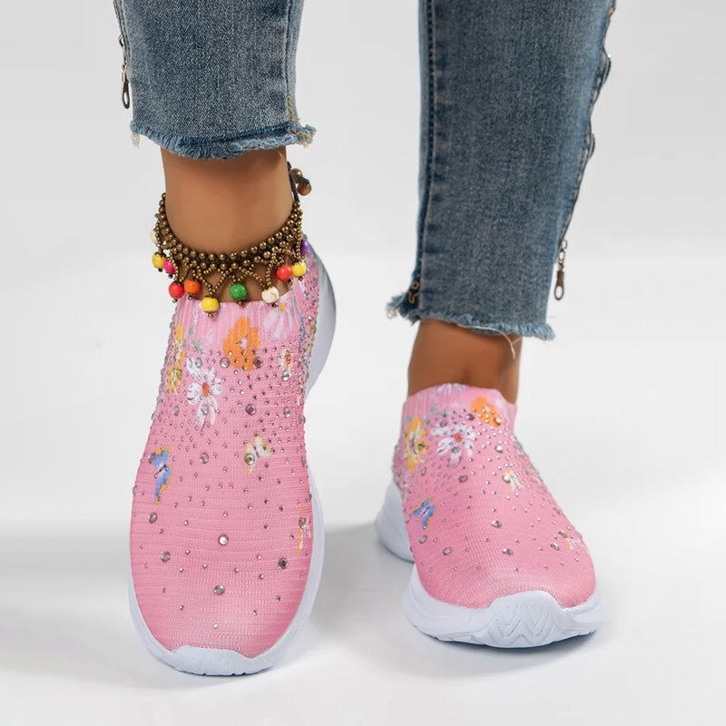 Schmetterlingsdruck Slip-On Schuhe EB