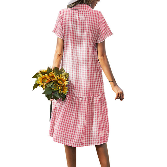 EB | Hemdkragen kariertes Kleid