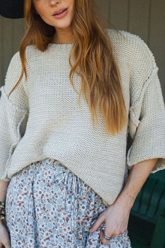 EB | Gemütlicher Grobstrickpullover mit Rundhalsausschnitt