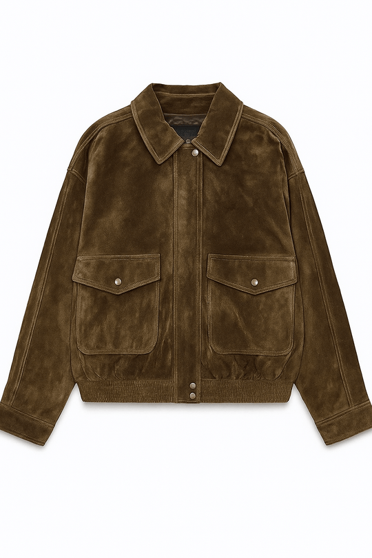 EB | Klassische Damen Bomberjacke mit Kragen und Klappentaschen