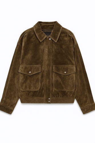 EB | Klassische Damen Bomberjacke mit Kragen und Klappentaschen