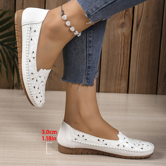 Blumige perforierte Loafer EB EB