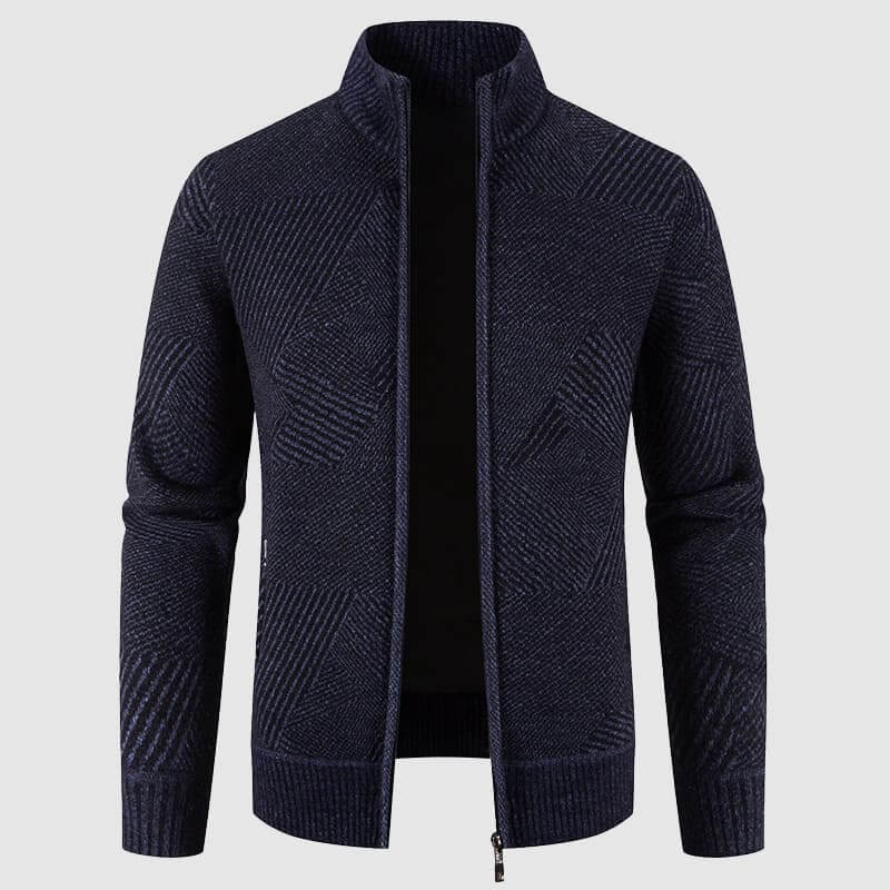 EB | Herren geometrisches Strick-Cardigan-Jacke