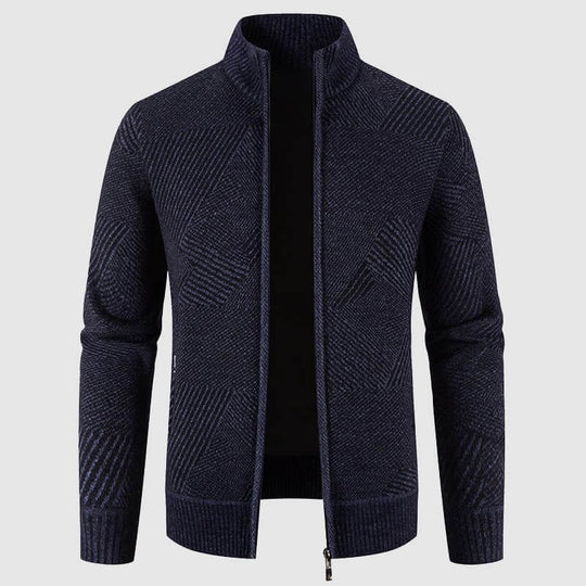 EB | Herren geometrisches Strick-Cardigan-Jacke