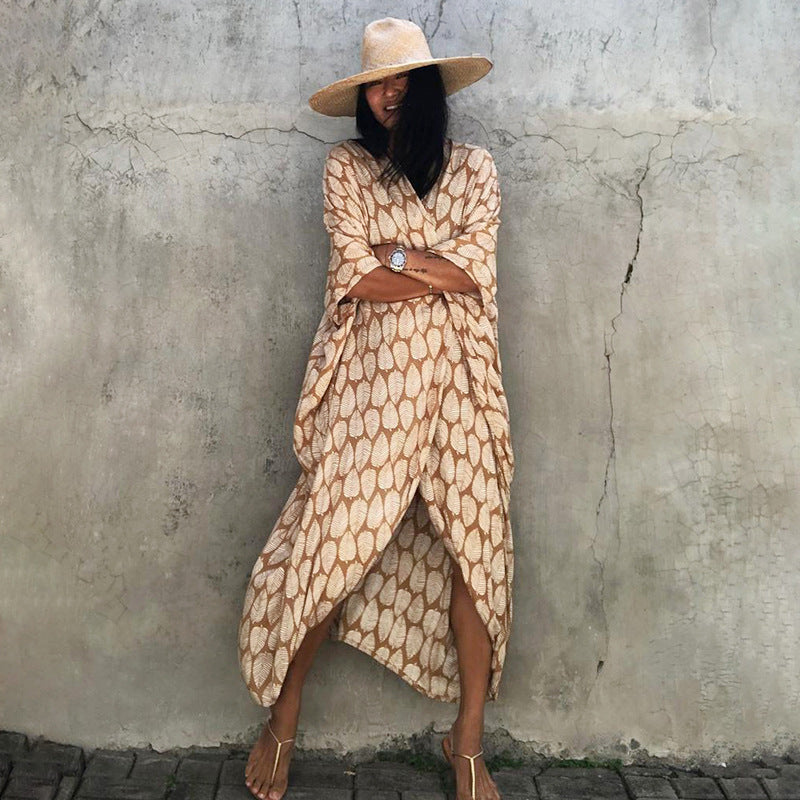 EB | Glamouröse Sonnenschutz Resort Strandkleid Cover Up