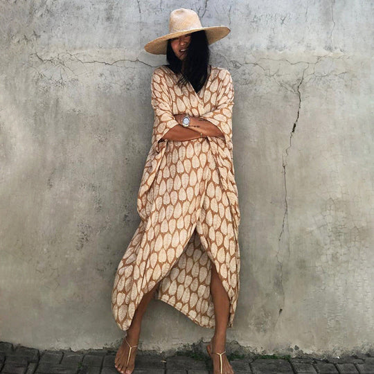EB | Glamouröse Sonnenschutz Resort Strandkleid Cover Up