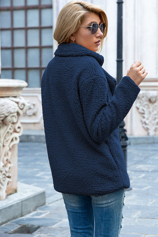 EB | Full Size Reverskragen Sherpa Mantel