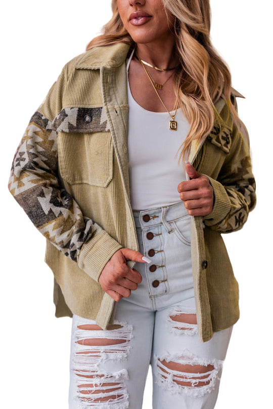 EB | Aztek-muster Shirtjacke Baumwolle Komfort und Stil