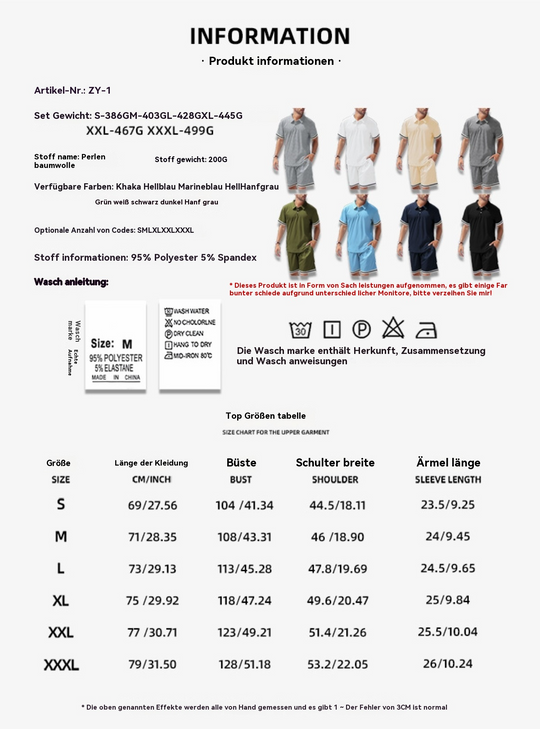 EB | Kurzärmelige Shorts Zweiteiliges Set
