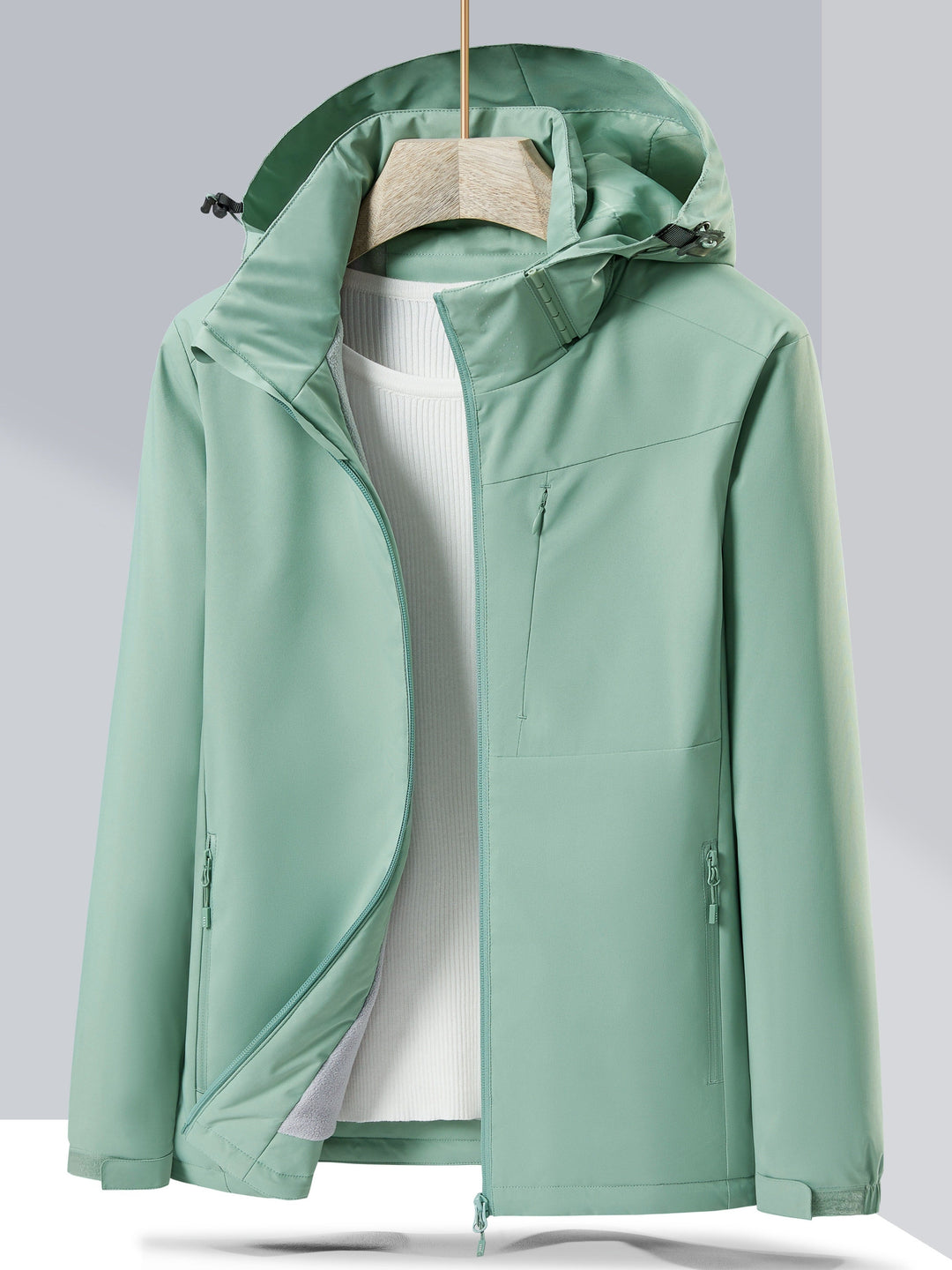 EB | Wasserdichter Winter-Casual mit Kapuze und Fleece-Futter für Frauen Ideal für Herbst und Winter