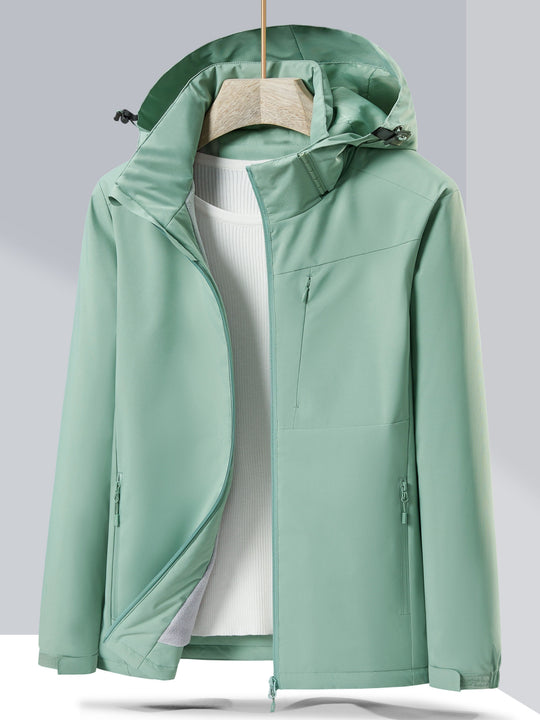 EB | Wasserdichter Winter-Casual mit Kapuze und Fleece-Futter für Frauen Ideal für Herbst und Winter