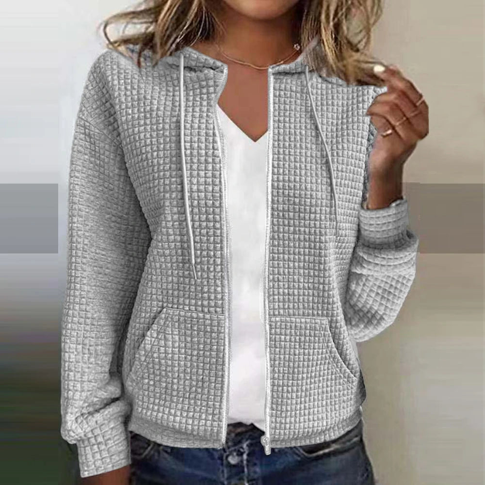 EB | Sweatshirt mit Kapuze und Reißverschluss für Damen