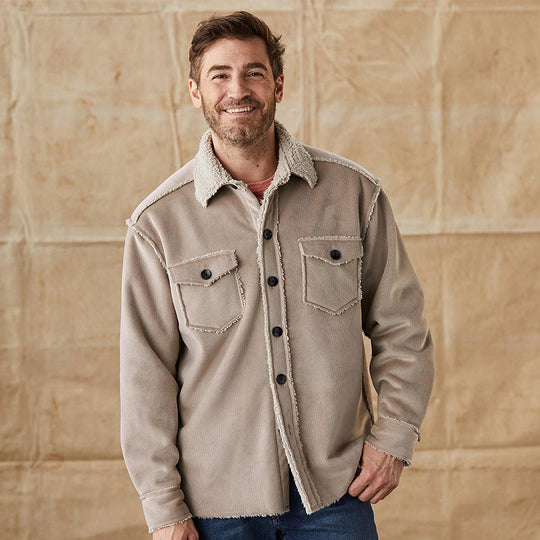 EB | Herren Button-Down Cordjacke