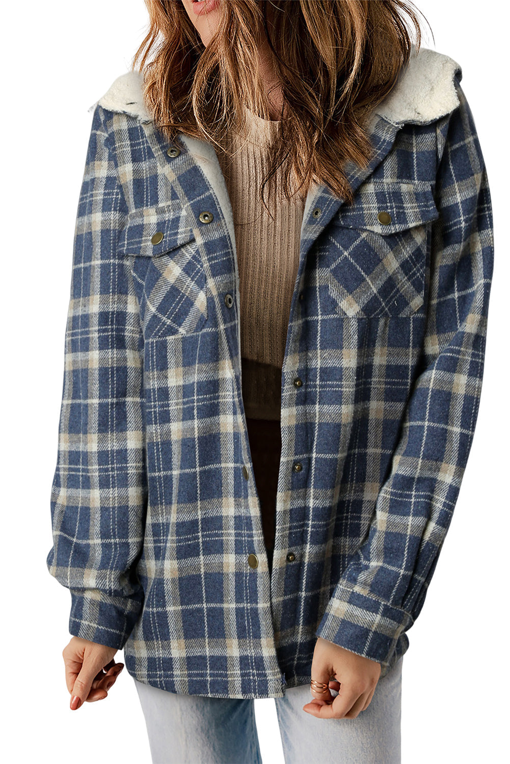 EB | Gepunktete Jacke mit Kapuze Weiches Plüschfutter Perfekt für Kalte Tage