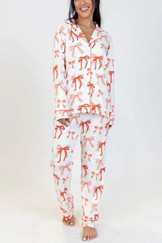 EB | Weihnachtsbogen Druck Langarmshirt und elastische Taillen Taschenhose Set