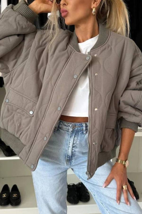 EB | Kragen Snap Down Langarmjacke