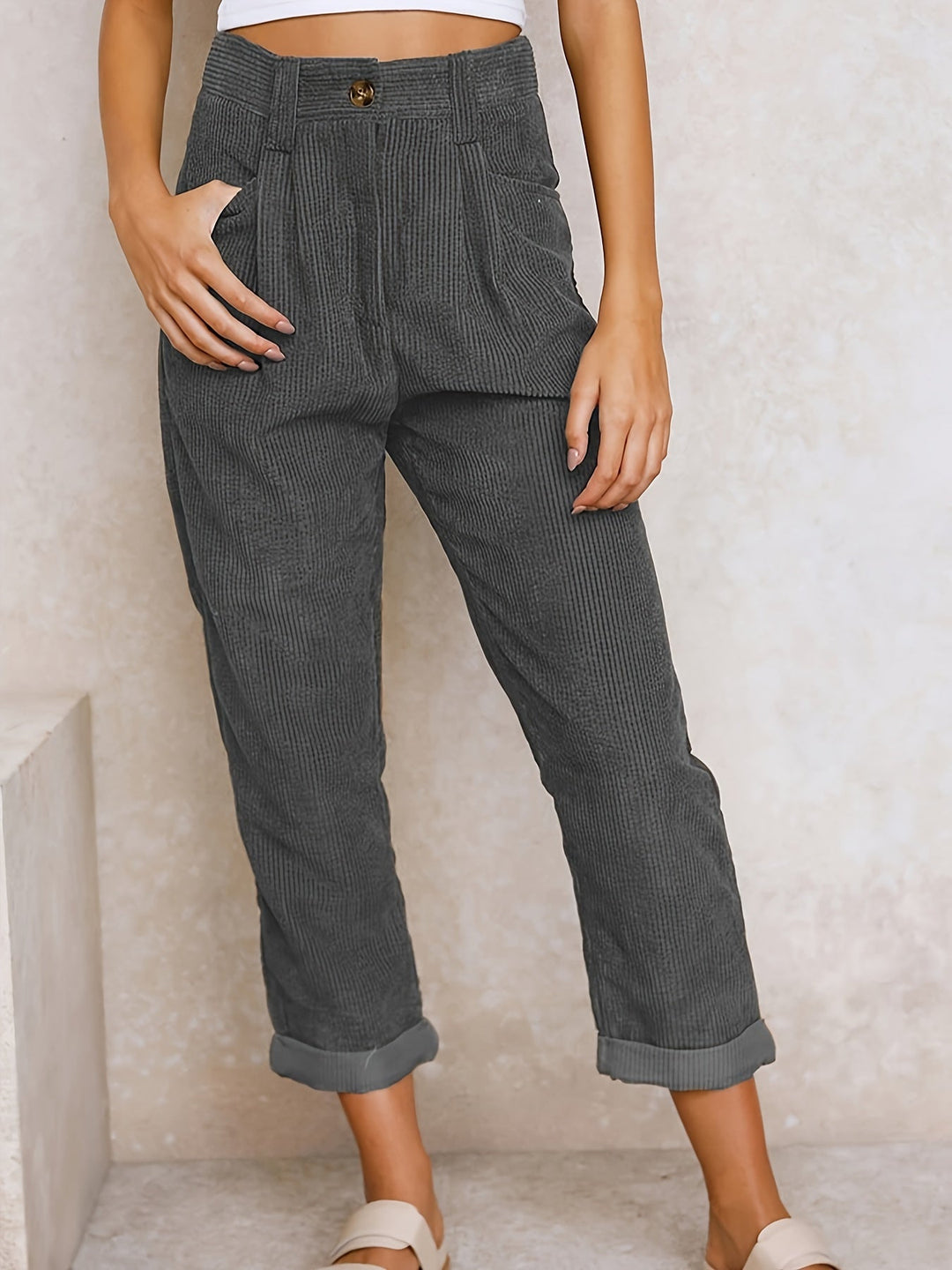 EB | Damen Stoffhose mit Geradem Bein für Eleganten Stil