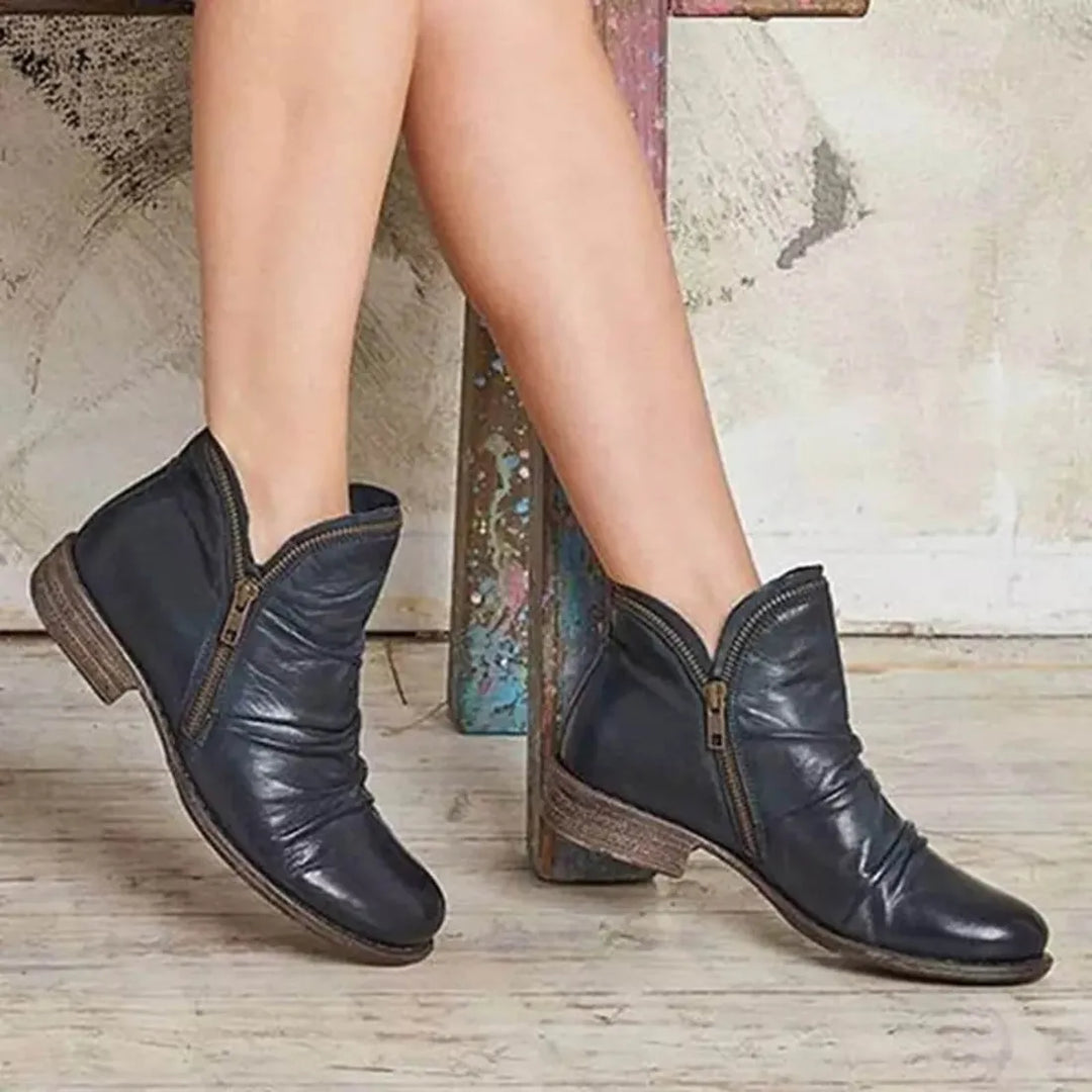 Damenstiefel mit doppeltem Reißverschluss EB EB