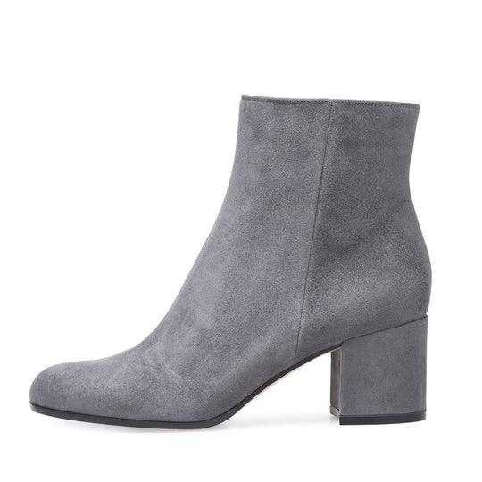 EB | Damen Chunky Heel Rund-Toe Mittel-Hügel Stiefel